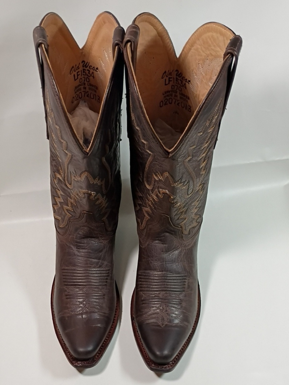 Old West Cowboy Women boots Brown Sz 7 EUC